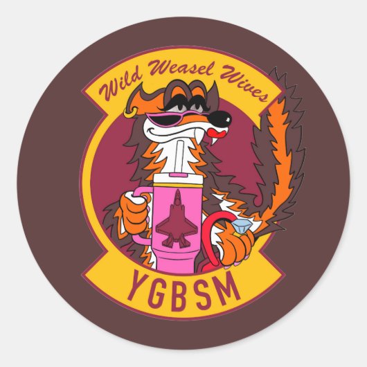 F35 Wild Weasel Wives Sticker (Voorkant)
