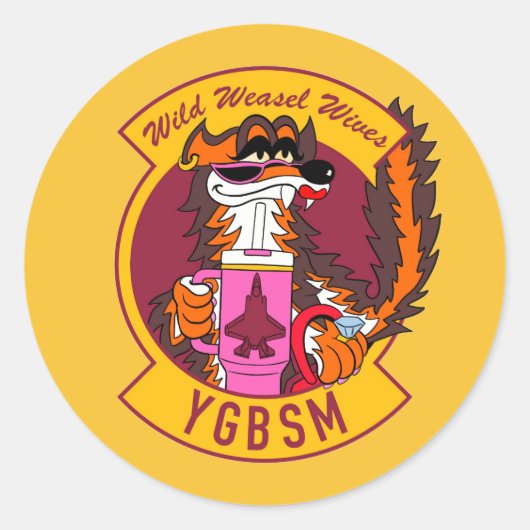 F35 Wild Weasel Wives Sticker (Voorkant)