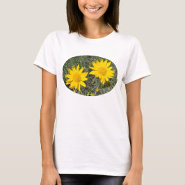 F35wma Gele Wilde Bloemen Sneezeweed T-shirt