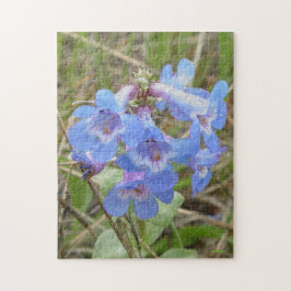 F3 Blauwe Wilde Bloemen Slanke Blauwe Baardlip Legpuzzel
