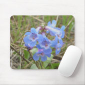 F3 Blauwe wilde bloemen Slender Blue Beardtongue Muismat (Met muis)