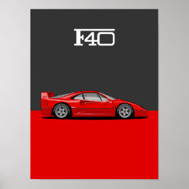 F40 Classic holy trinity car Poster