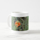 F40 Oranje wilde bloemen Scarlet Mallow Koffiemok (Voorkant links)