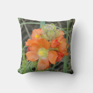 F40 Oranje Wilde Bloemen Scharlaken Kaasjeskruid Kussen