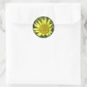 F41 Gele Wilde Bloem Geitebaard Ronde Sticker (Tas)