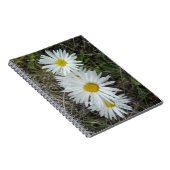 F42 Witte Wildbloemen Vloeiende ester Notitieboek (Rechterzijde)