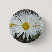 F42 Witte Wildbloemen Vloeiende ester Ronde Button 3,2 Cm (Voorkant)