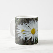 F42 Witte Wilde Bloemen Gladde Aster Koffiemok (Voorkant links)