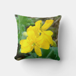 F44 Gele wilde bloemen Wilde mosterd Kussen