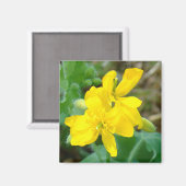 F44 Gele wilde bloemen Wilde mosterd Magneet (Voorkant / Achterkant)