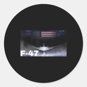 F47 Fighter Jet F-47 Jet Fighter Vliegtuig Ronde Sticker
