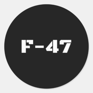 F47 Fighter Jet F-47 Vliegtuig Jet Aviation Milita Ronde Sticker