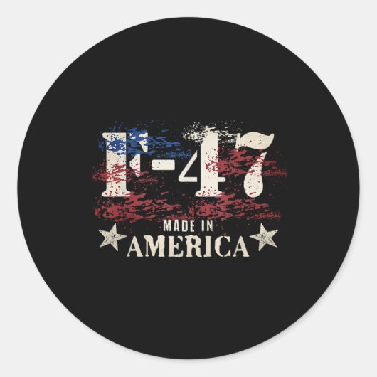 F47 Fighter Jet F-47 Vliegtuig Ronde Sticker (Voorkant)