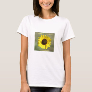 F47 Gele wilde bloem Algemene eenjarige zonnebloem T-shirt