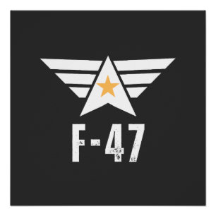 F47 vliegtuig zesde generatie perfect poster