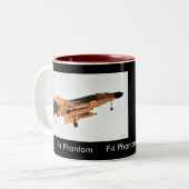 F4-cockpit, F4-fantoom, F4-     fantoomfant... Tweekleurige Koffiemok (Voorkant links)