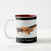 F4-cockpit, F4-fantoom, F4-     fantoomfant... Tweekleurige Koffiemok (Links)