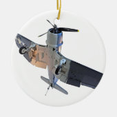 F4 Corsair Fighter Keramisch Ornament (Voorkant)