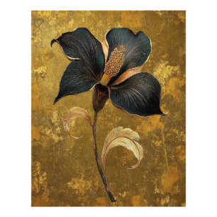 *~* F4 Elegant Flower Gold  5 Foto Afdruk