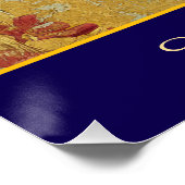 *~* F4 Elegant Flower Gold Vintage 23 Perfect Poster (Hoek)