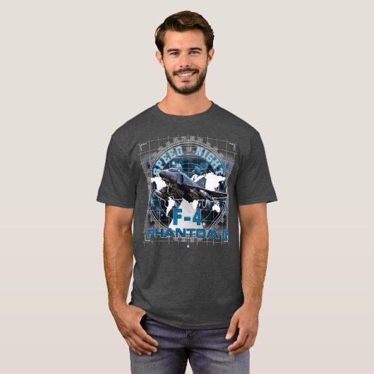 F4 Phantom Jet  Machine Veteran Pilot T-shirt (Voorkant volledig)