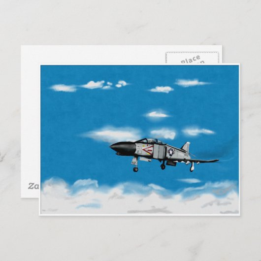 F4 Phantom Navy Jet Fighter Briefkaart (Voorkant / Achterkant)