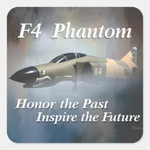 F4 Phantom-sticker Vierkante Sticker