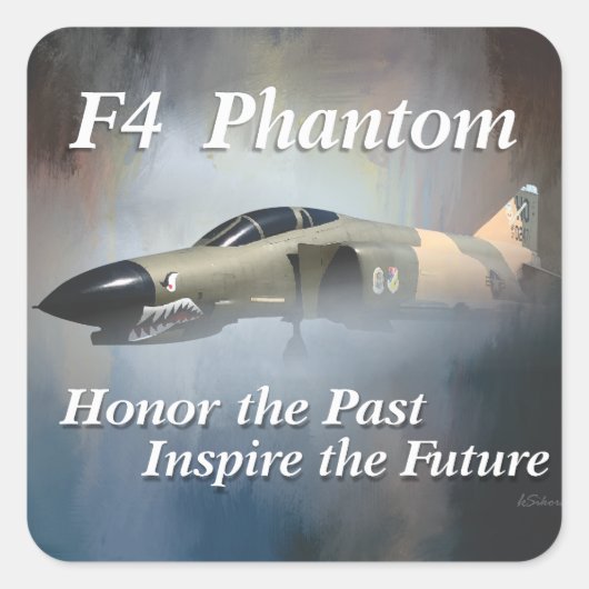 F4 Phantom-sticker Vierkante Sticker (Voorkant)