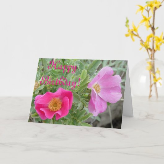 F4 Wilde Rozen Kaart (Gele Bloem)