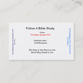 F4BS Evangelist Cards (100 ct) Visitekaartje
