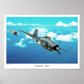 F4F Wildcat"Check six.Zero!" Poster (Voorkant)