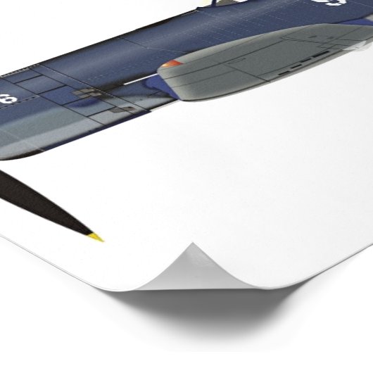 F4U-1D Valle Corsair "Sun Setter" Poster (Hoek)