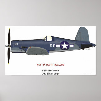 F4U-1D Valle Corsair "Sun Setter" Poster
