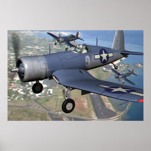 F4U 3D-anaglyph Poster (Voorkant)