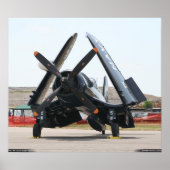 F4U-4N Corsair (Night Fighter Variant) Poster (Voorkant)