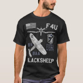 F4U Blacksheep WW2 Fighter Plane T-shirt (Voorkant)