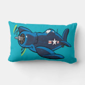 F4U-cartoon corsair-vliegtuig Kussen (Achterkant)
