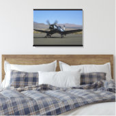 F4U Corsair, Linkervoorvlakken_WWII Canvas Afdruk (Insitu (Slaapkamer))