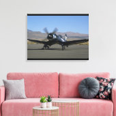F4U Corsair, Linkervoorvlakken_WWII Canvas Afdruk (Insitu (Woonkamer))