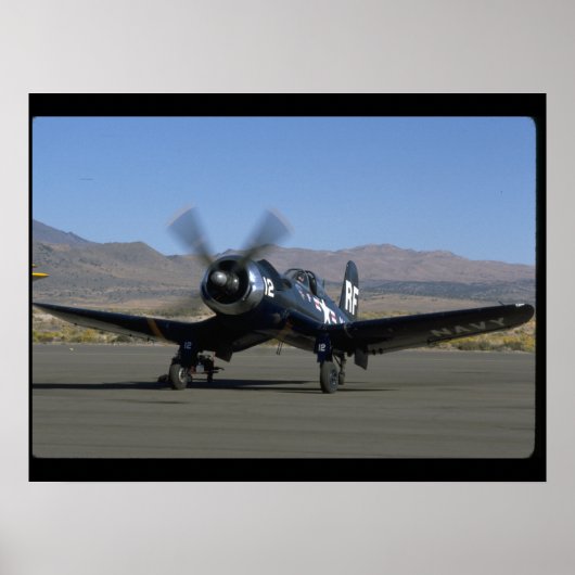 F4U Corsair, Linkervoorvlakken_WWII Poster (Voorkant)