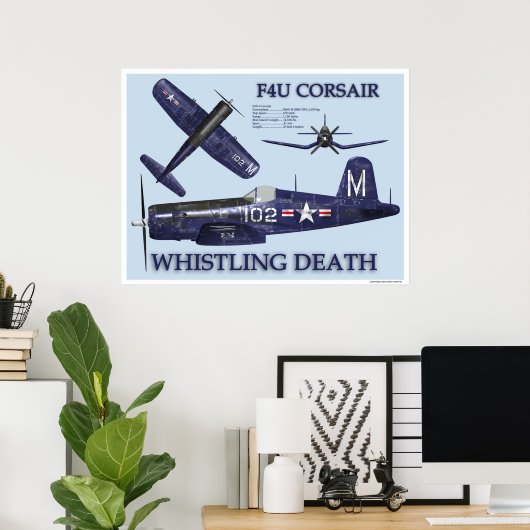 F4U Corsair Poster (Thuiskantoor)