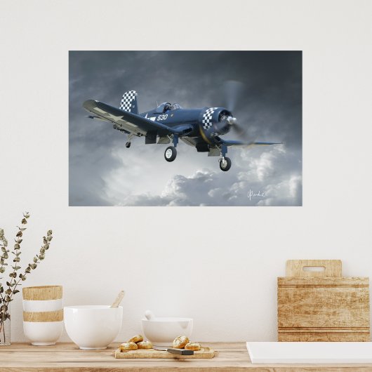 F4U Corsair Poster (Keuken)