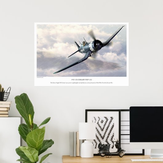 F4U Corsair Poster (Thuiskantoor)