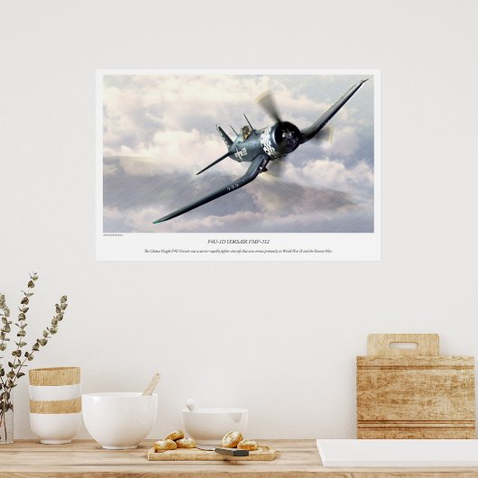 F4U Corsair Poster (Keuken)