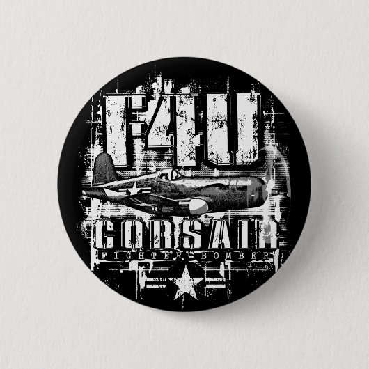 F4U CORSAIR RONDE BUTTON 5,7 CM (Voorkant)