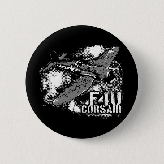 F4U CORSAIR RONDE BUTTON 5,7 CM (Voorkant)