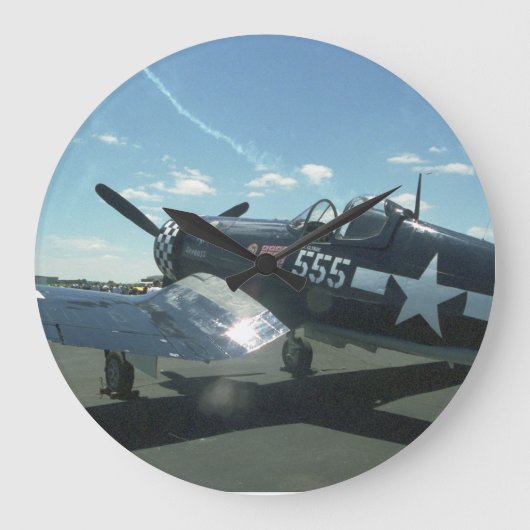 F4U Corsair-wandklok Grote Klok (Voorkant)