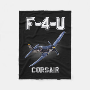 F4u Corsair Warbird Wwii Militair Vliegtuig Fleece Deken