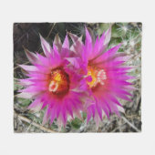 F5 Ball Cactus Flowers "Escobaria vivipara" Fleece Deken (Voorkant (Horizontaal))