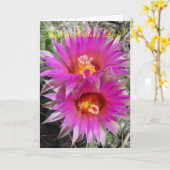 F5 Ball Cactus Flowers "Escobaria vivipara" Kaart (Gele Bloem)